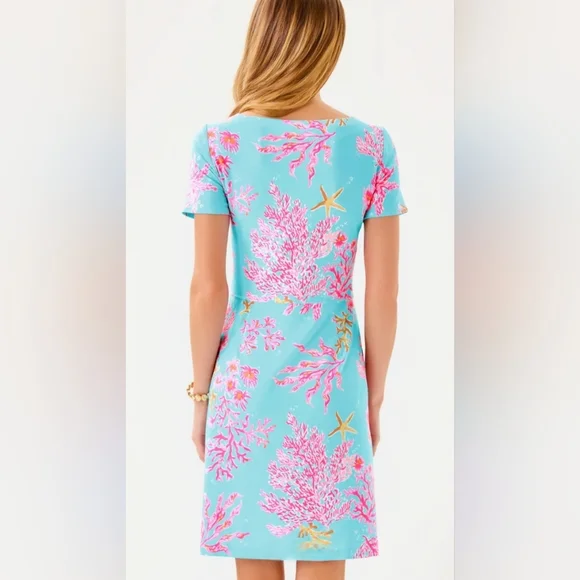 NWT Lilly Pulitzer Bray Dress UPF 50+ Royal Coral Print 🌸 Size Medium - Picture 2 of 6